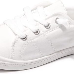 Women's Slip On Canvas Sneakers Low Top Casual Comfort Walking Flat Shoes